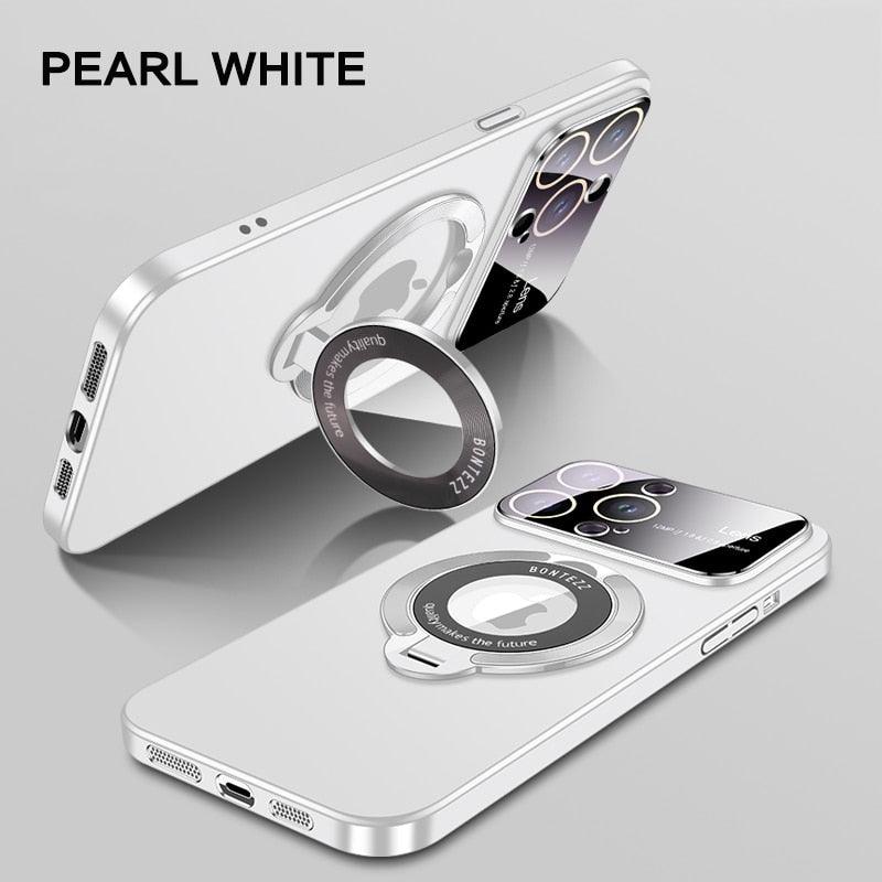 Large Window Folding Stand Holder Magsafe Case for iPhone