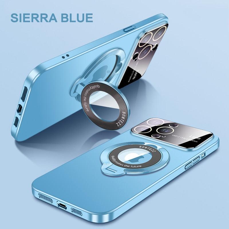 Large Window Folding Stand Holder Magsafe Case for iPhone
