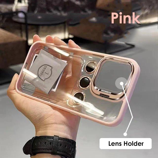 Metal Ring Lens Protector Phone Case for iPhone