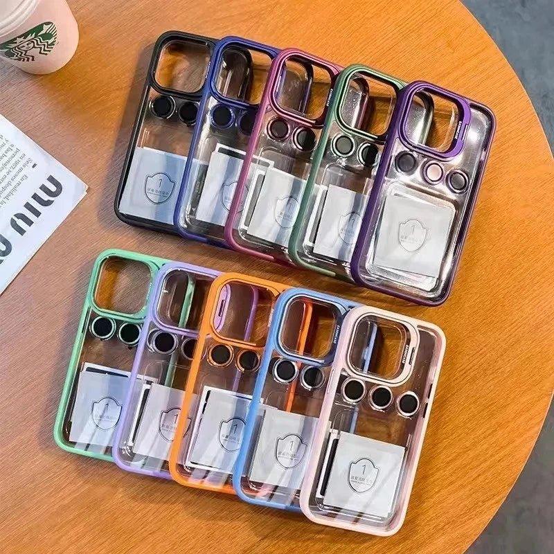 Metal Ring Lens Protector Phone Case for iPhone