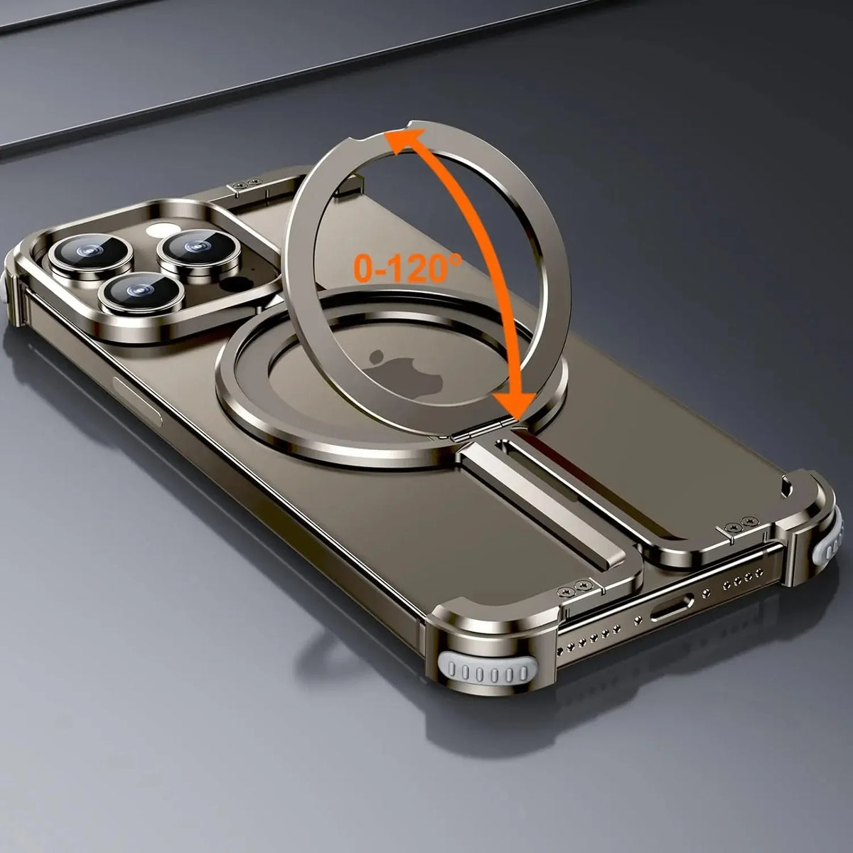 Natural Titanium Frameless Case for iPhone