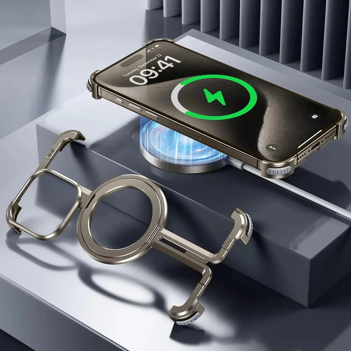 Natural Titanium Frameless Case for iPhone
