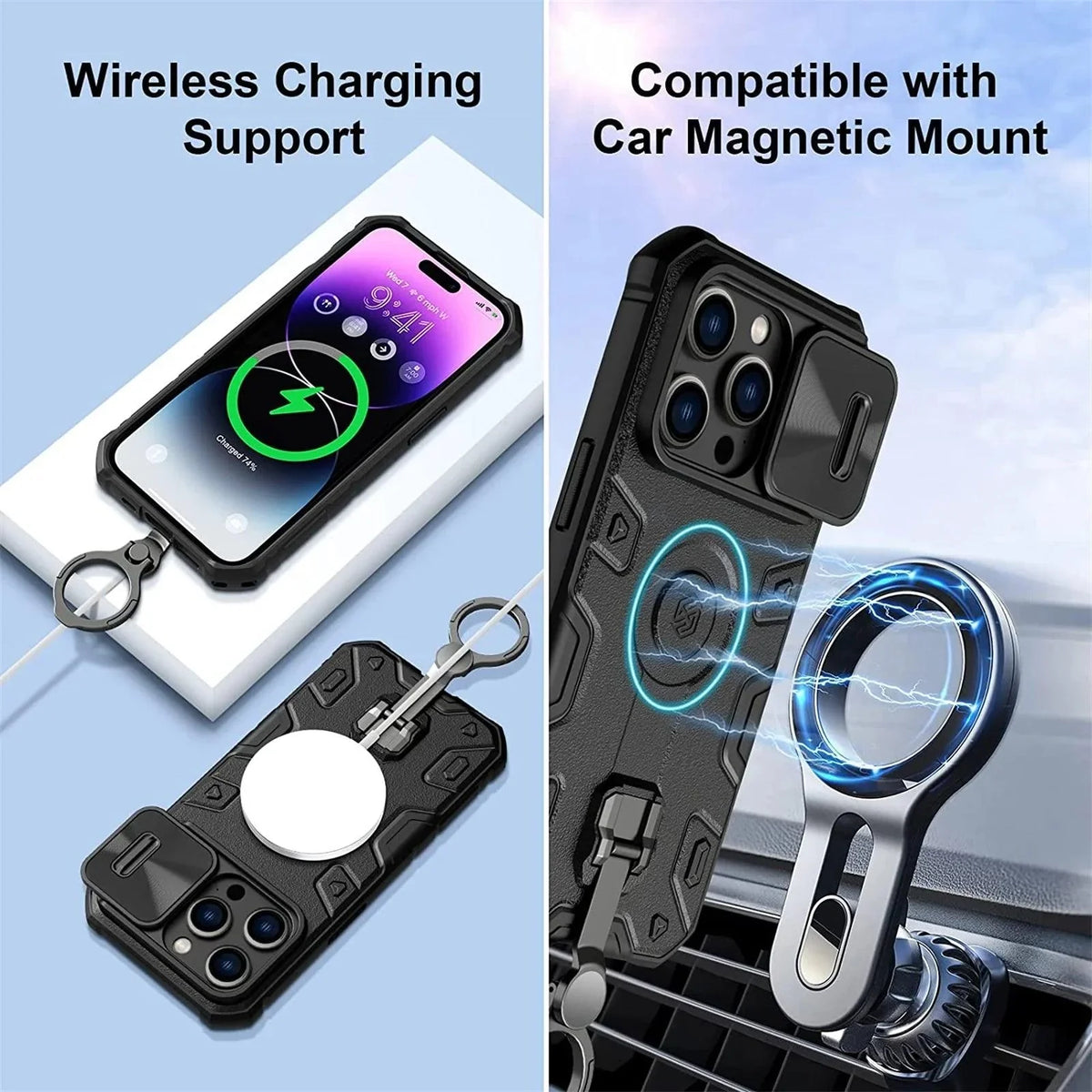 Premium Magnetic Armor pro case for iPhone